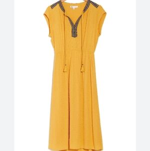 Yellow Embroidered Dress
